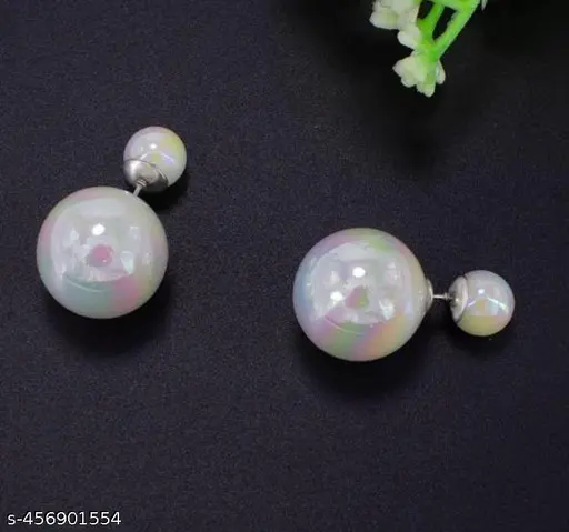 "Timeless Grace Cache Pearl Stud Earrings by Clara"