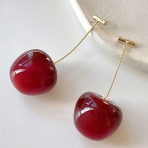 "Sweet Blossom Cherry Drop Earrings"